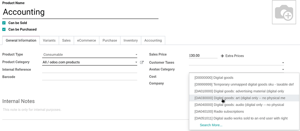 Override product categories as needed.