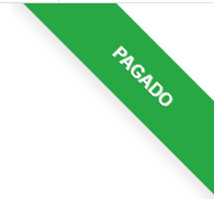 Banner verde con el nombre "pagado"