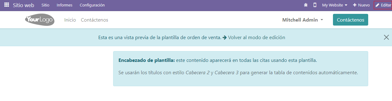 Bloque de diseño de plantillas modulo web