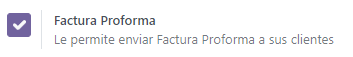 Activar proforma en los ajustes de Odoo