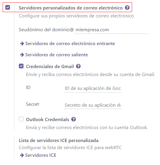 Crea un correo electronico personalizado