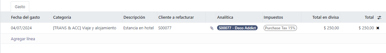 Agregue más gastos al informe antes de enviarlo.