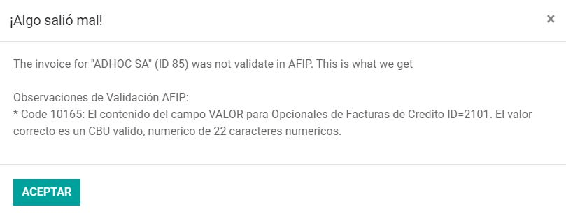 Error al relacionar la cuenta bancaria.