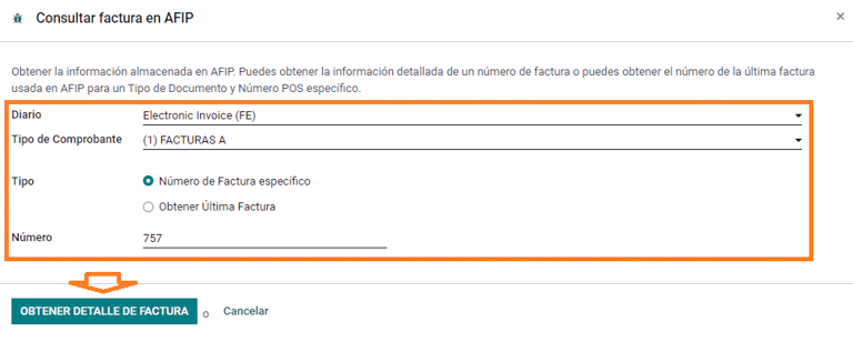 Consultar factura en la AFIP.