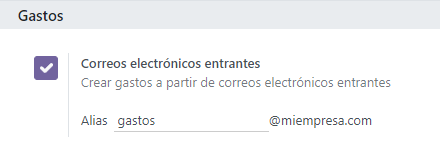 Crea un alias para el correo de gastos de su empresa