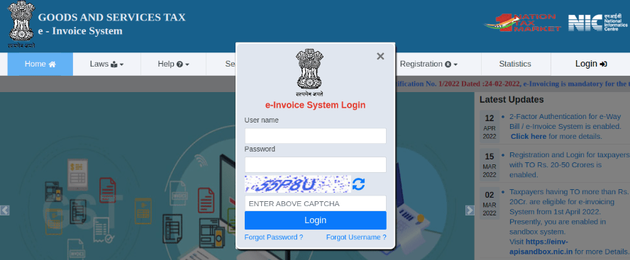 Registro del sistema Odoo ERP en el portal web de facturación electrónica