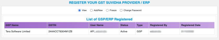 Lista de guía de embarque electrónica de GSP/ERP registrados