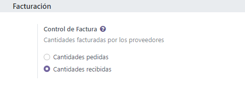 Configuracion de politicas de control de facturación