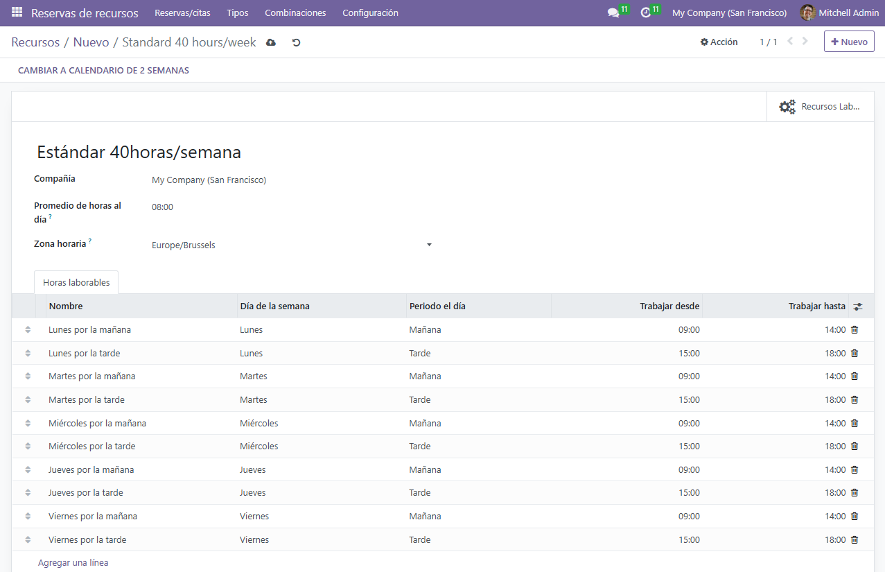 Resource Availability Setup