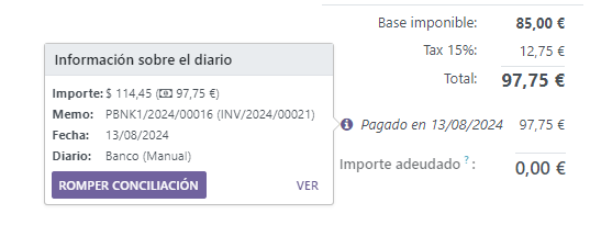 Ver información detallada de un pago