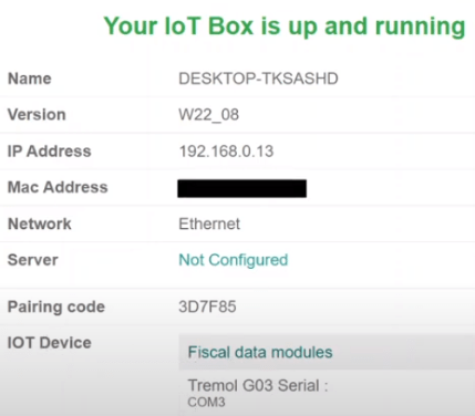 Su caja IoT está en funcionamiento