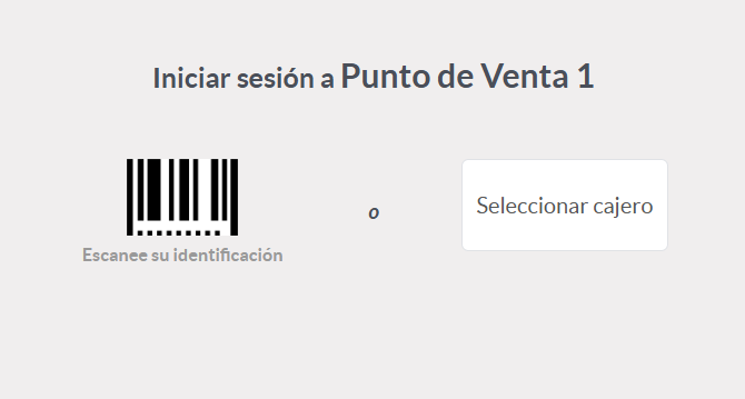 ventana para abrir una sesión cuando la función de múltiples cajeros esté activada