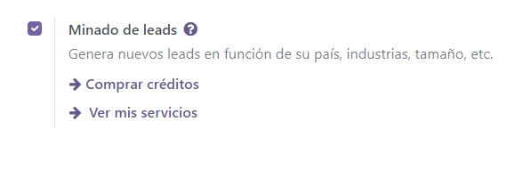 Activar minado de leads