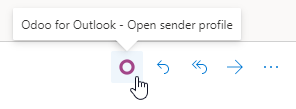 Acción personalizada de Odoo para Outlook