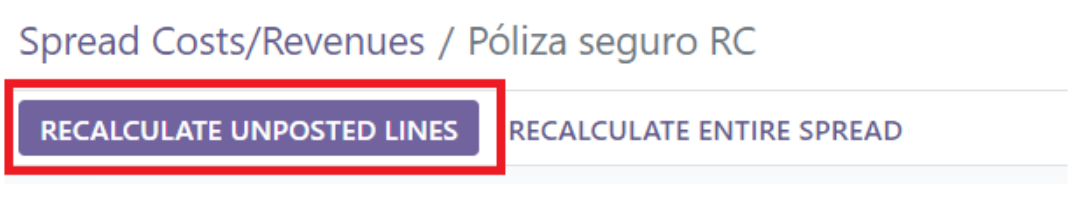 Configuración de spread cost en Odoo Contabilidad