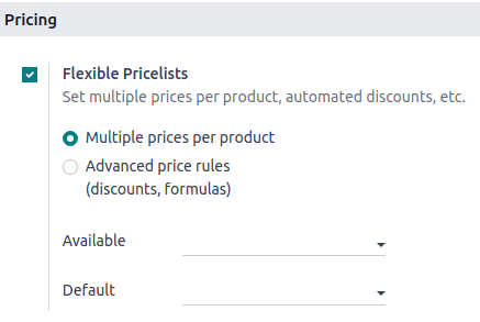 Activar las listas de precio en los ajustes generales del PdV