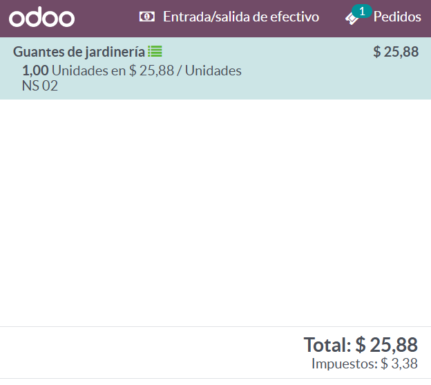 Ventana emergente para importación de números de serie