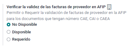 Verificar la validez de las facturas de proveedor en la AFIP.